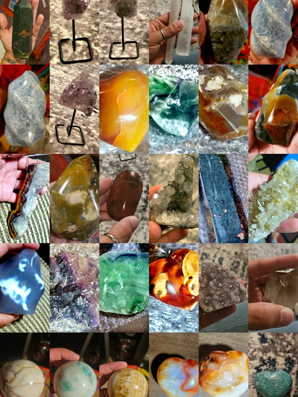 Bundle (30) NATURAL CRYSTALS/STONES